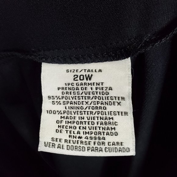 R&M Richards Size 20W Dress Pullover Stretch Fluid Jersey Midi Crystal Navy - Picture 9 of 11